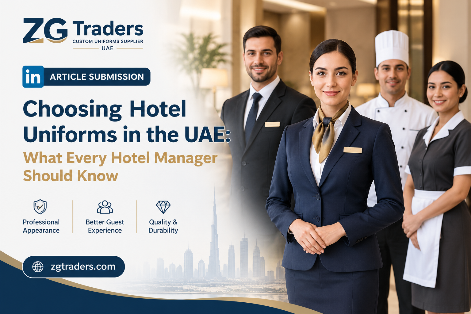 Hotel Uniform Manufacturer & Supplier in Dubai, Ajman | ZG Traders